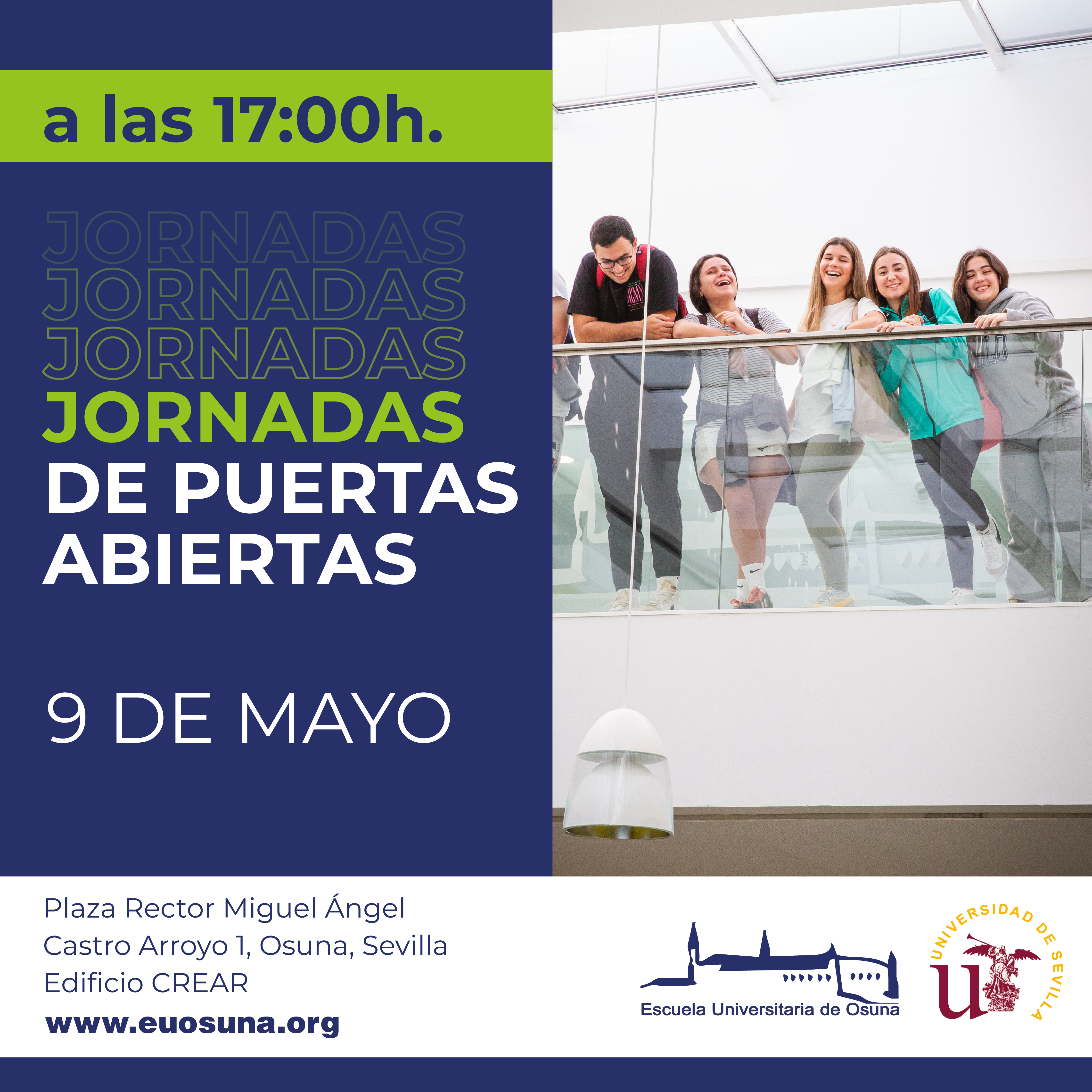 El Centro Universitario de Osuna celebrará unas Jornadas de Puertas Abiertas el 9 de mayo
